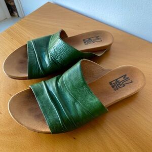 Miz Mooz Green Slide Sandals